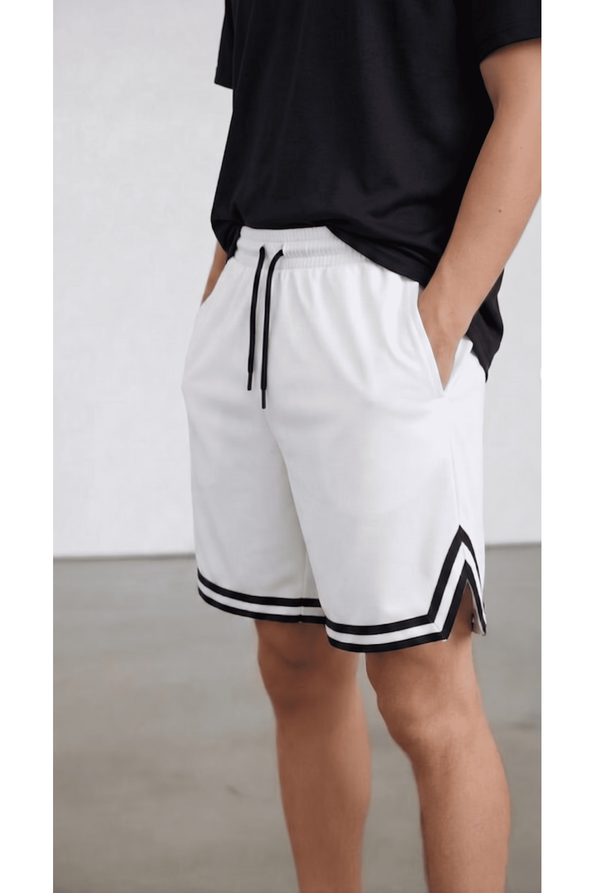 BUWOM Men's Striped Sports Shorts