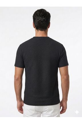 barozzi Erkek Sıfır Yaka Nefes alan Kumaş Premium Kolay Ütü tutan T-shirt