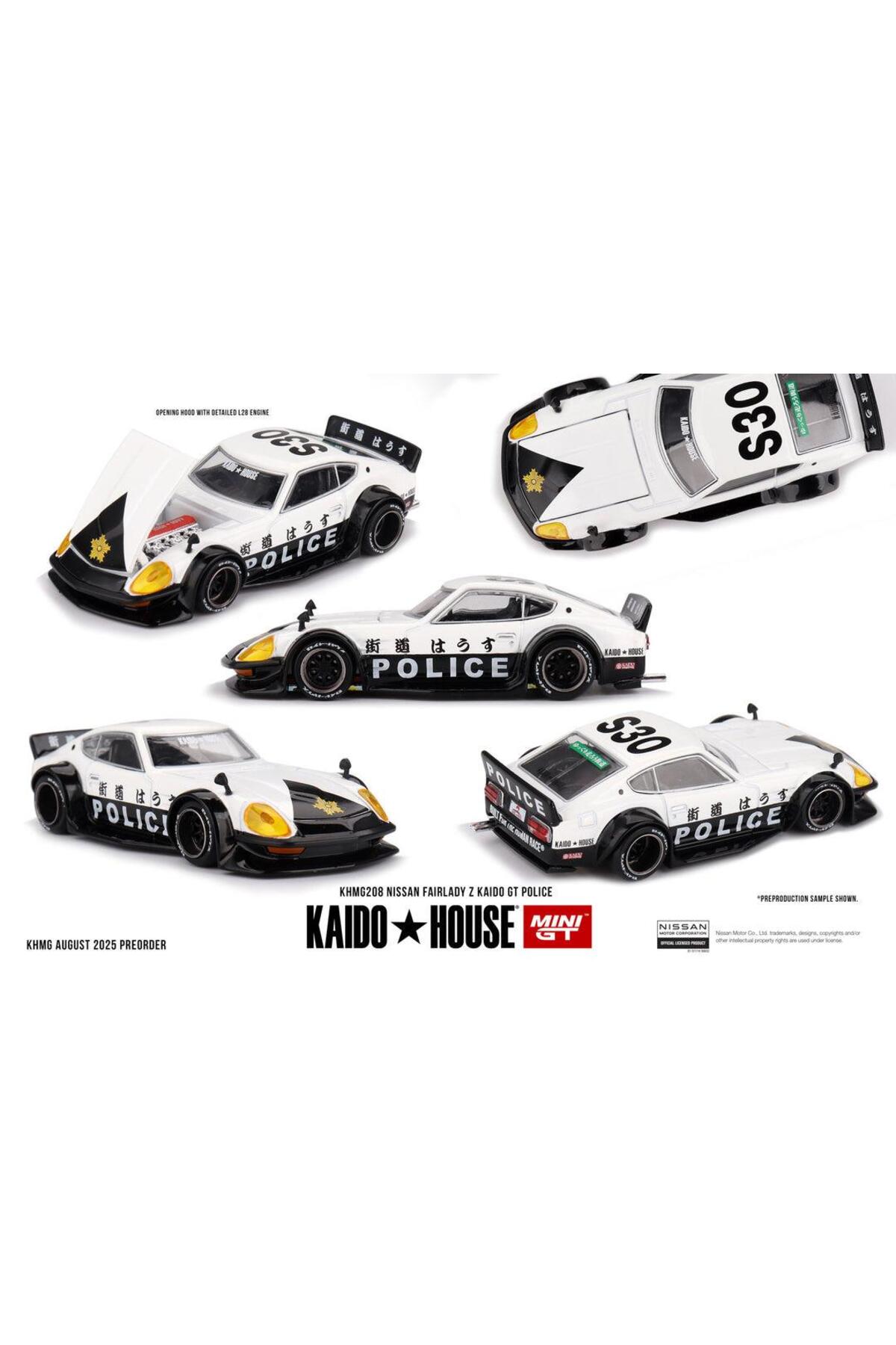 mini gt 1/64 Kaido House Nissan Fairlady Z Kaido GT Police No:208