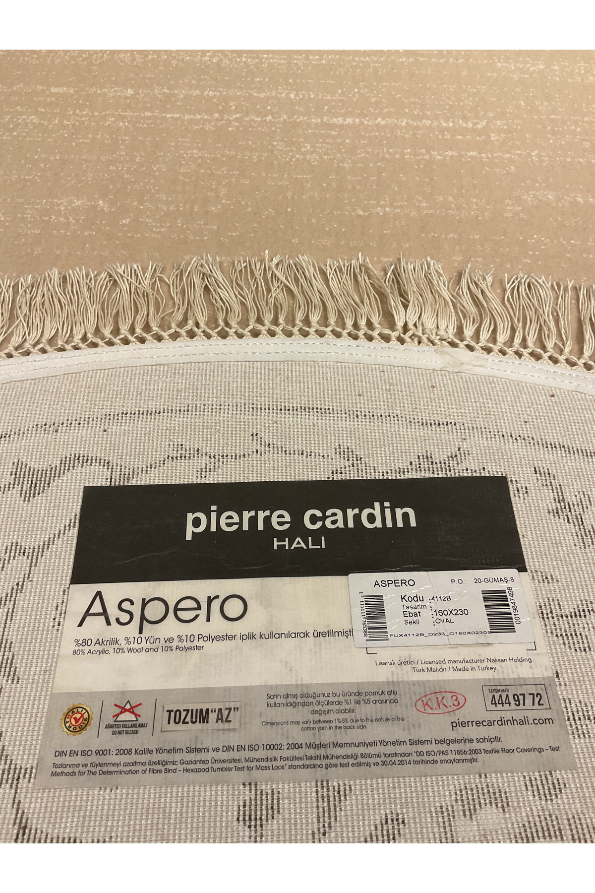 Pierre Cardin ASPERO 4112B 160X230 VİZON OVAL HALI - Fiyatı