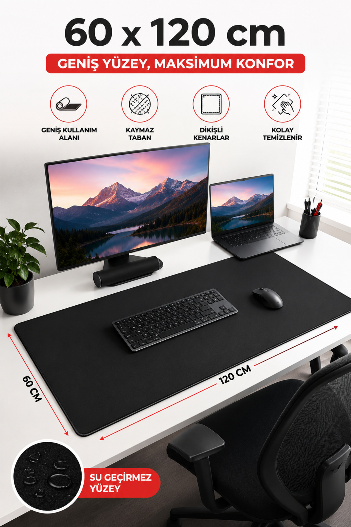 XXXL 60x120 cm Oversized Gaming Mouse Pad Desk Accessory