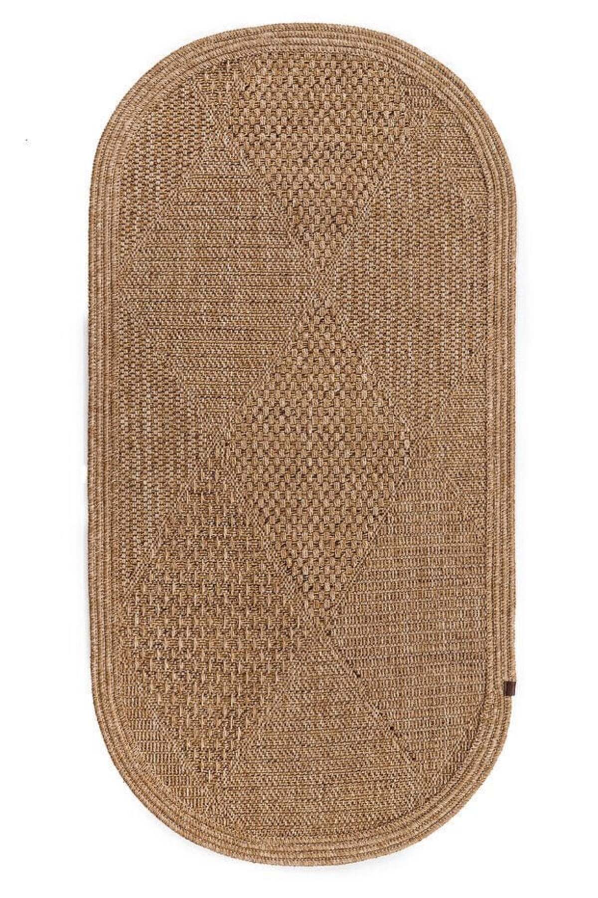 Boho 01 Natural Oval Jute Carpet Runner Jute Floor Jute Rug Straw Carpet Authentic Bohemian Carpet