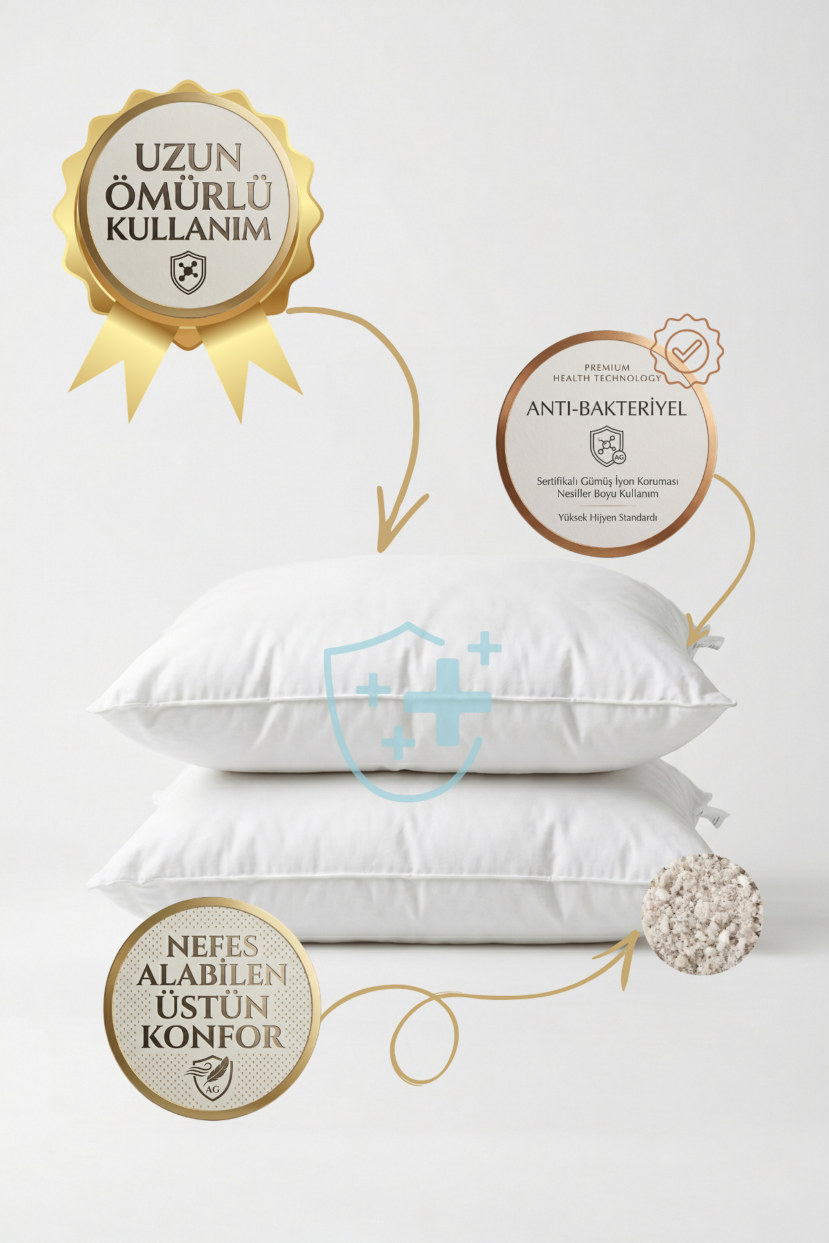 2 Pcs Pillow Inner Pillow -Pillow Inner - Pillow filling Cropped Sponge- Pillow Inner Padding
