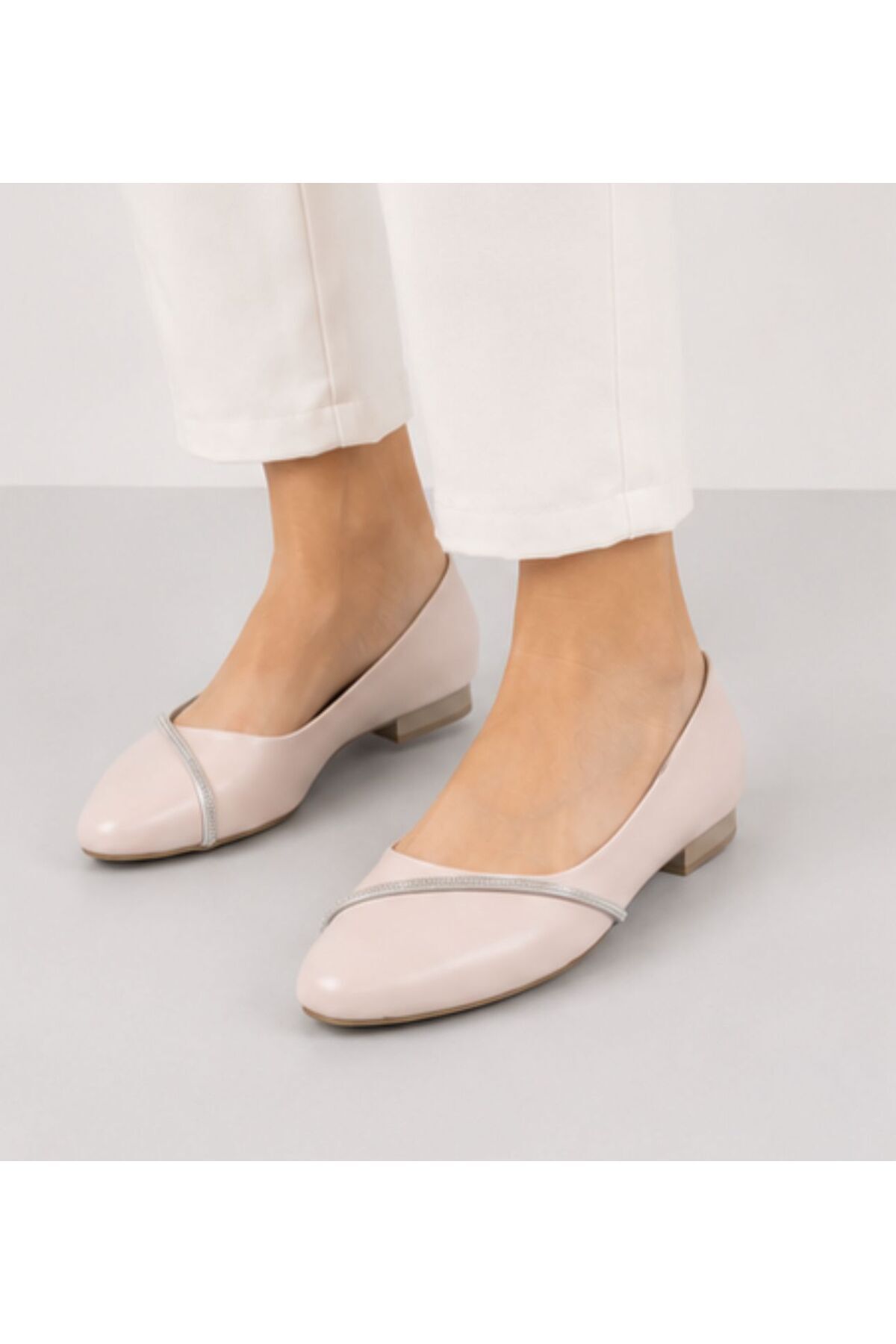 lamiashoes Kadın Taşlı Babet Büyük Ayak 43 Numara görsel 2