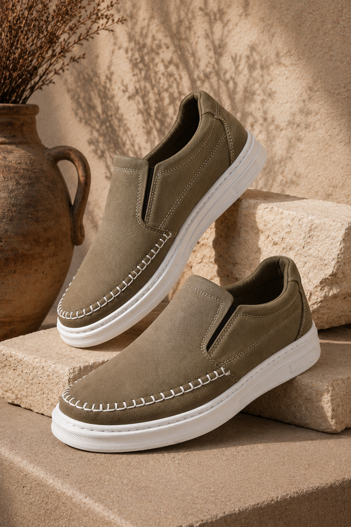 TAZELER.SHOES Erkek Ortopedik Dikişli Taban Rahat Garantili Günlük Erkek Ayakkabı görsel 2