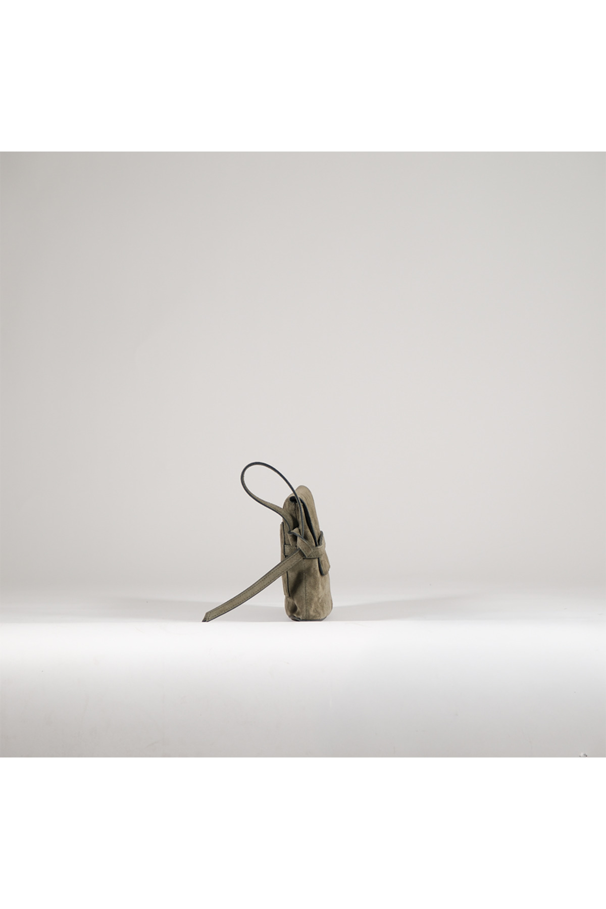 BEGRA ATELIER BEGRA Elara %100 Hakiki Süet Clutch Çanta - Haki (Khaki) görsel 3