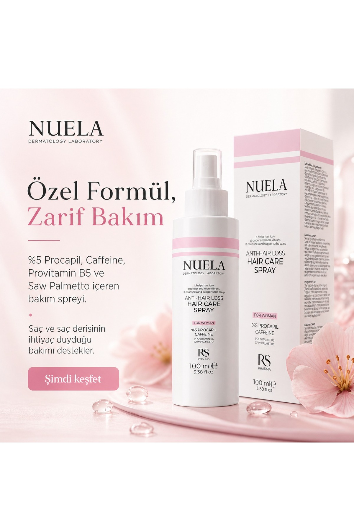 Saç Dökülmesine Karşı Bakım Spreyi – Kadınlar İçin (100 ml) — 25896314 — تصویر 2 از 3