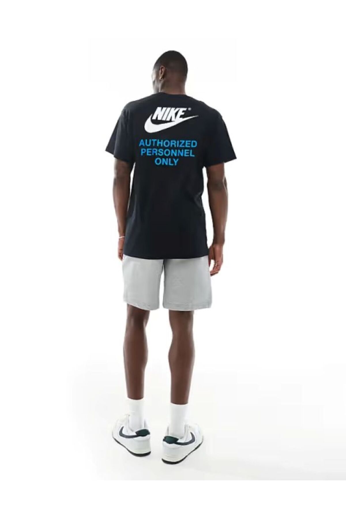 تی‌شرت مردانه طرح Swoosh Graphic مشکی نخی نایکی تی شرت Nike
