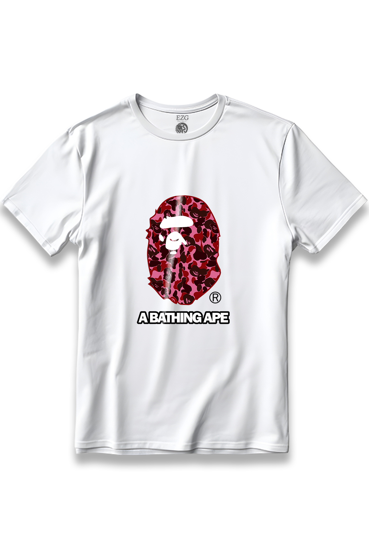 EZG Business Bathing Ape Model Pink Kamuflaj Baskılı T-Shirt