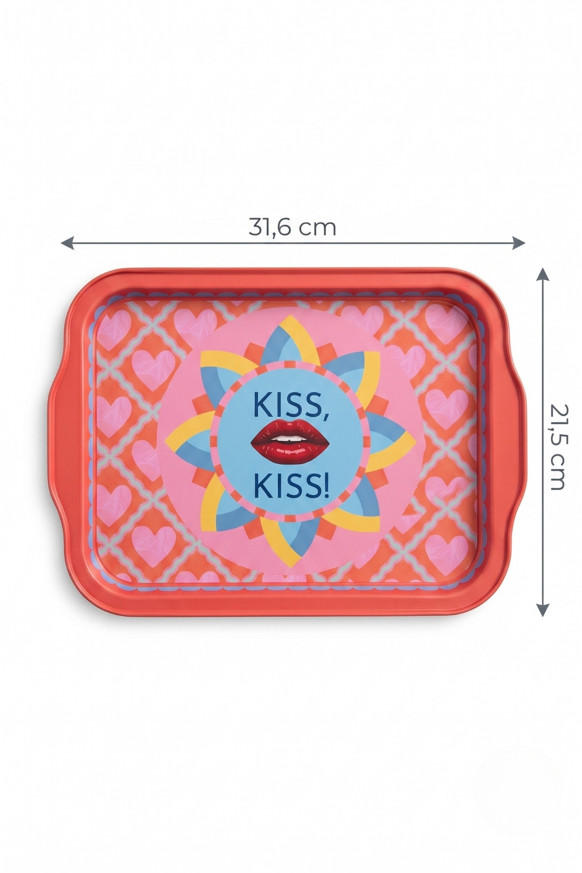 Candy Kisses Serisi Kulplu Metal Sunum Tepsisi - 215x316 mm — Tepsiler — görsel 4 / 6 — Tinbox
