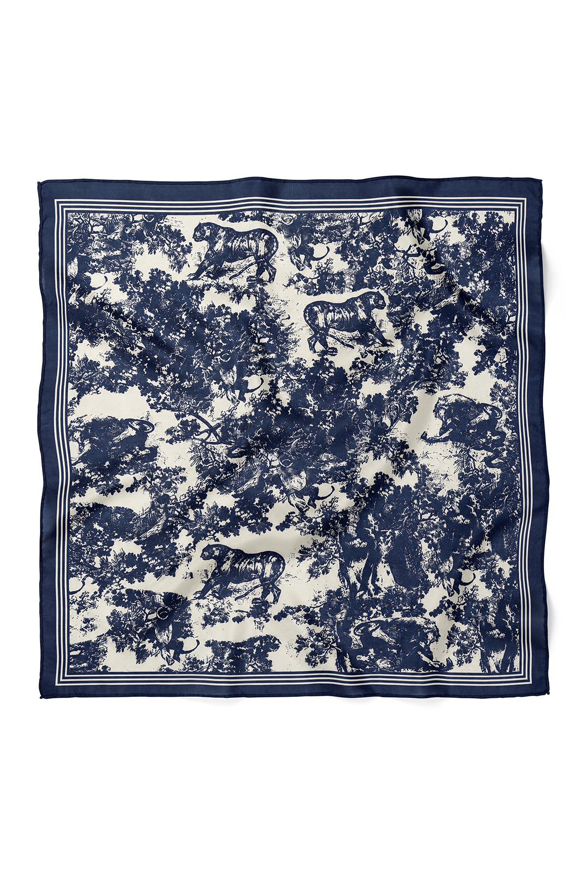 nehir eşarp Safari Desen Fular Bandana 50x50 Cm görsel 2