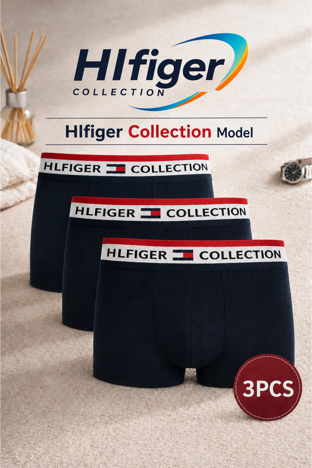 Hilfiger Colection 3 Pieces of Stretch Fabric Boxed Boxers