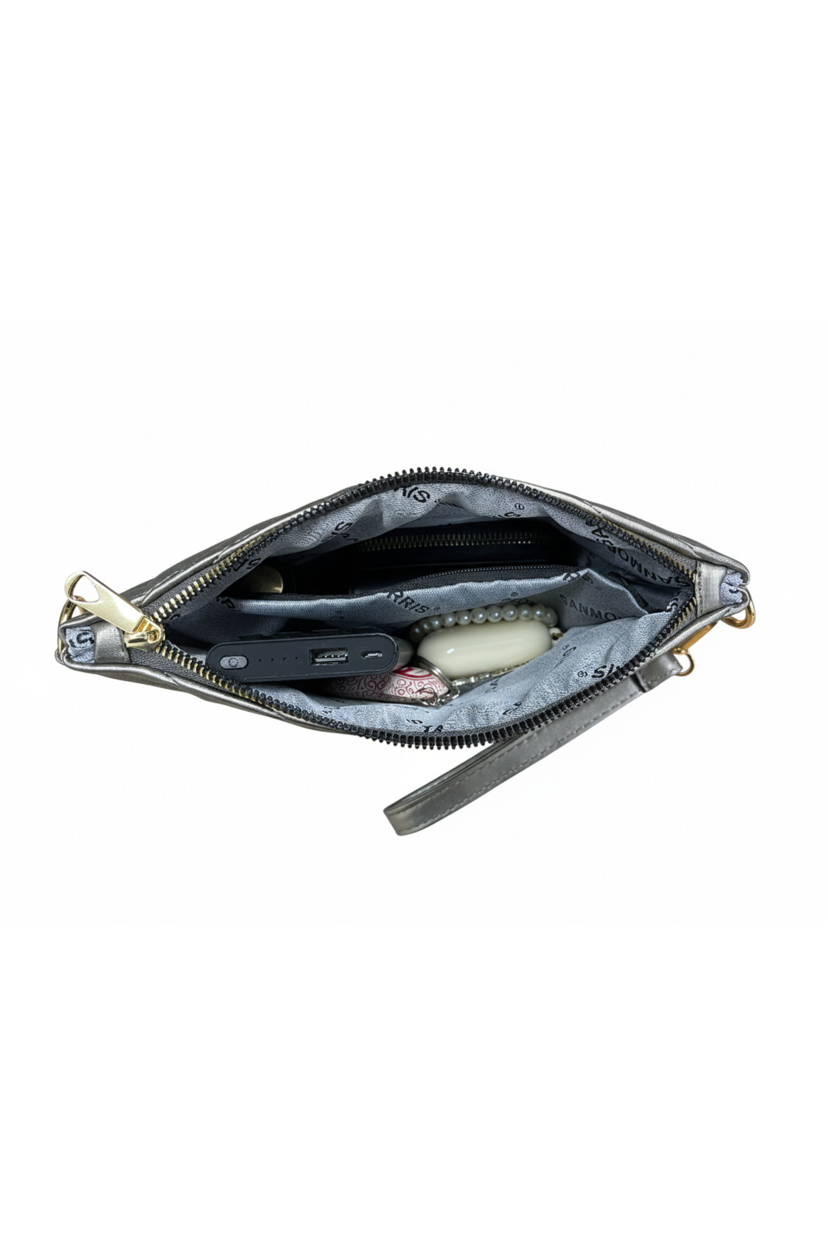 Sanmorris Kadın Suni Deri Ayarlanabilir Çapraz Ve El Askılı Portföy, Clutch Çanta S-1407 GOLD görsel 5
