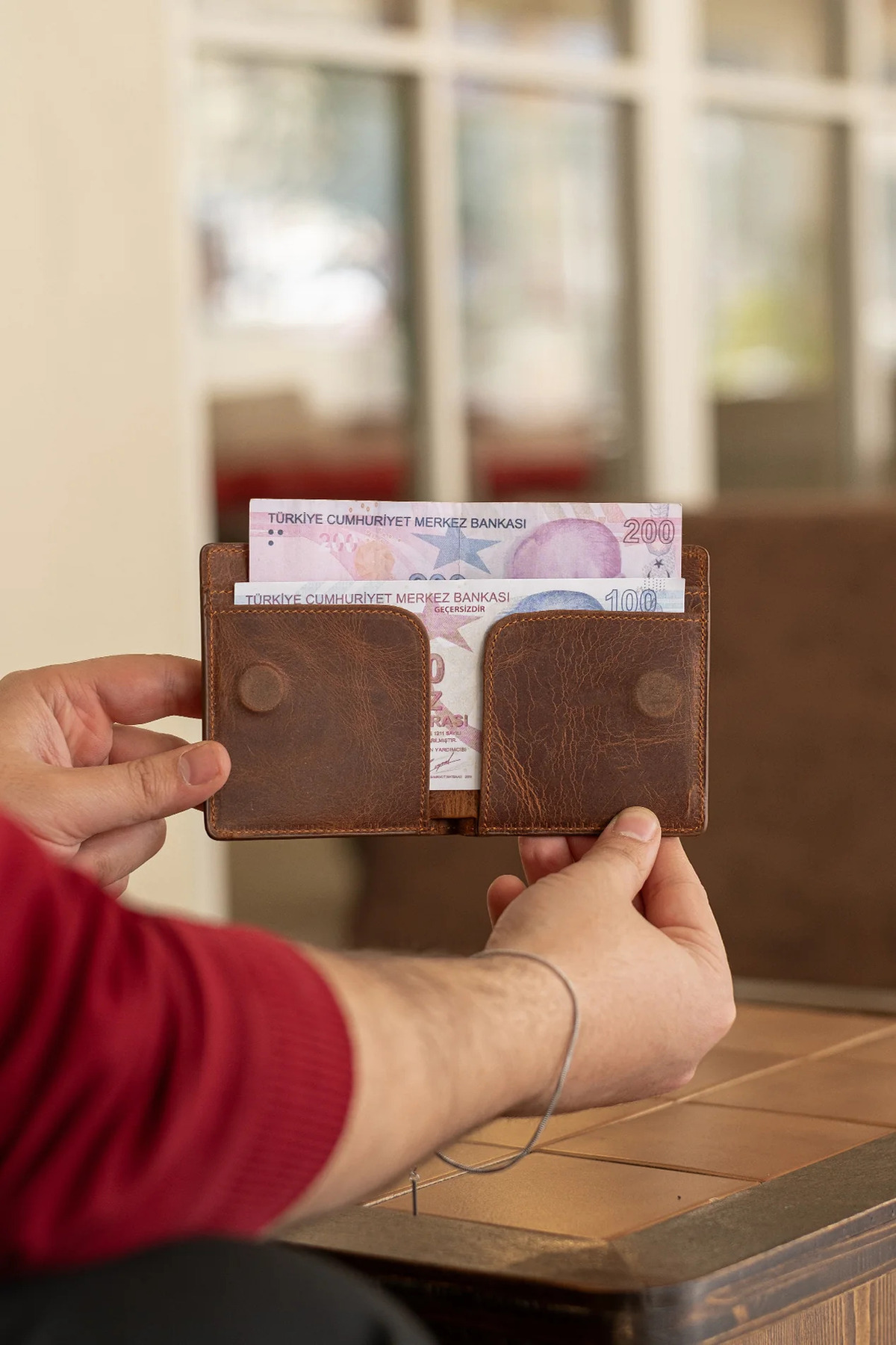 Getto Deri Magna Kişiye Özel İsim Baskılı Hakiki Deri Cüzdan görsel 3