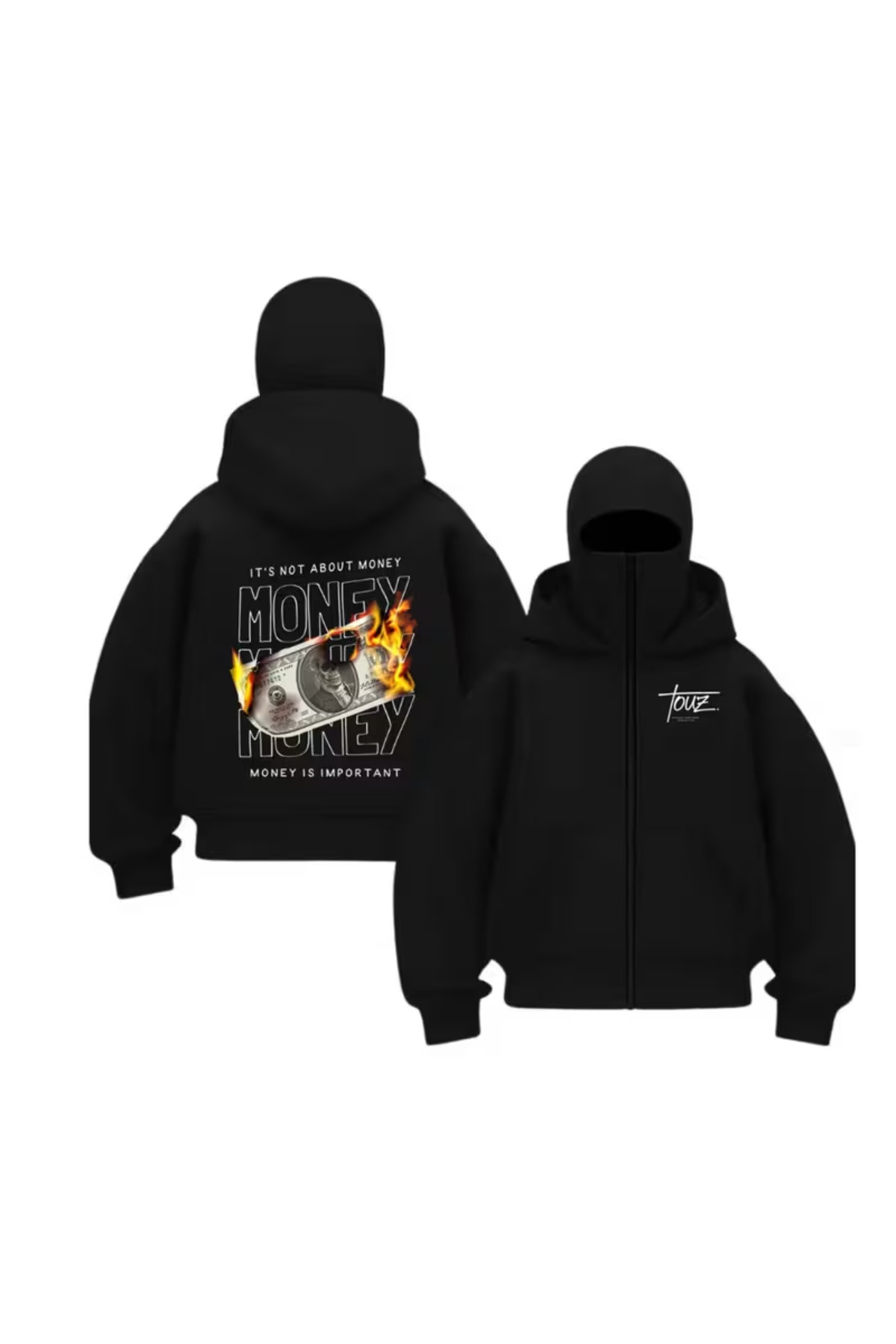 AZIZI TEKSTIL Snow Masked Ninja Unisex Sweatshirt Cardigan
