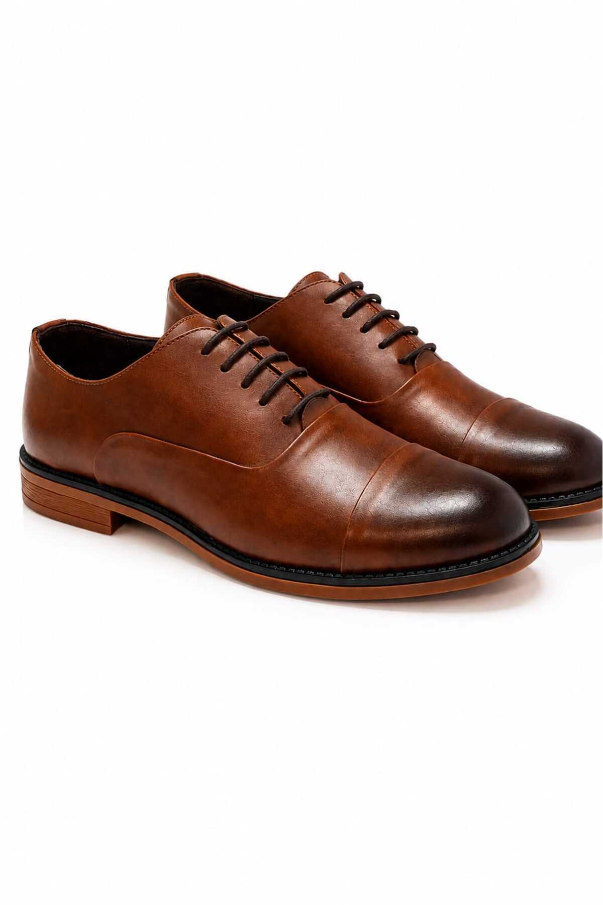 KİNGLE Milano Cap Toe Klasik Erkek Ayakkabı, Taba 2265 görsel 2