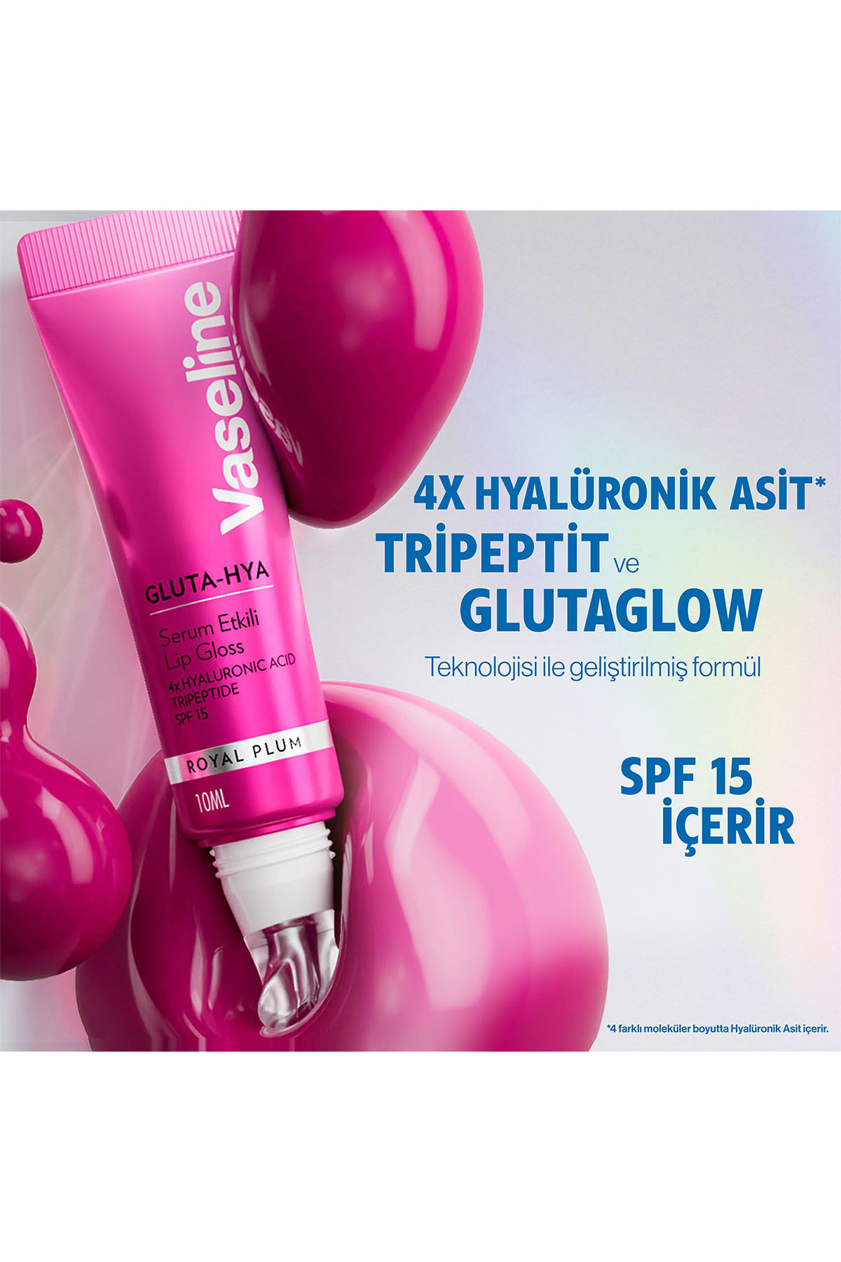 Gluta Hya Serum Etkili Lip Gloss Royal Plum 10 ml — بنفش SET.UNİ.11682 — تصویر 8 از 9