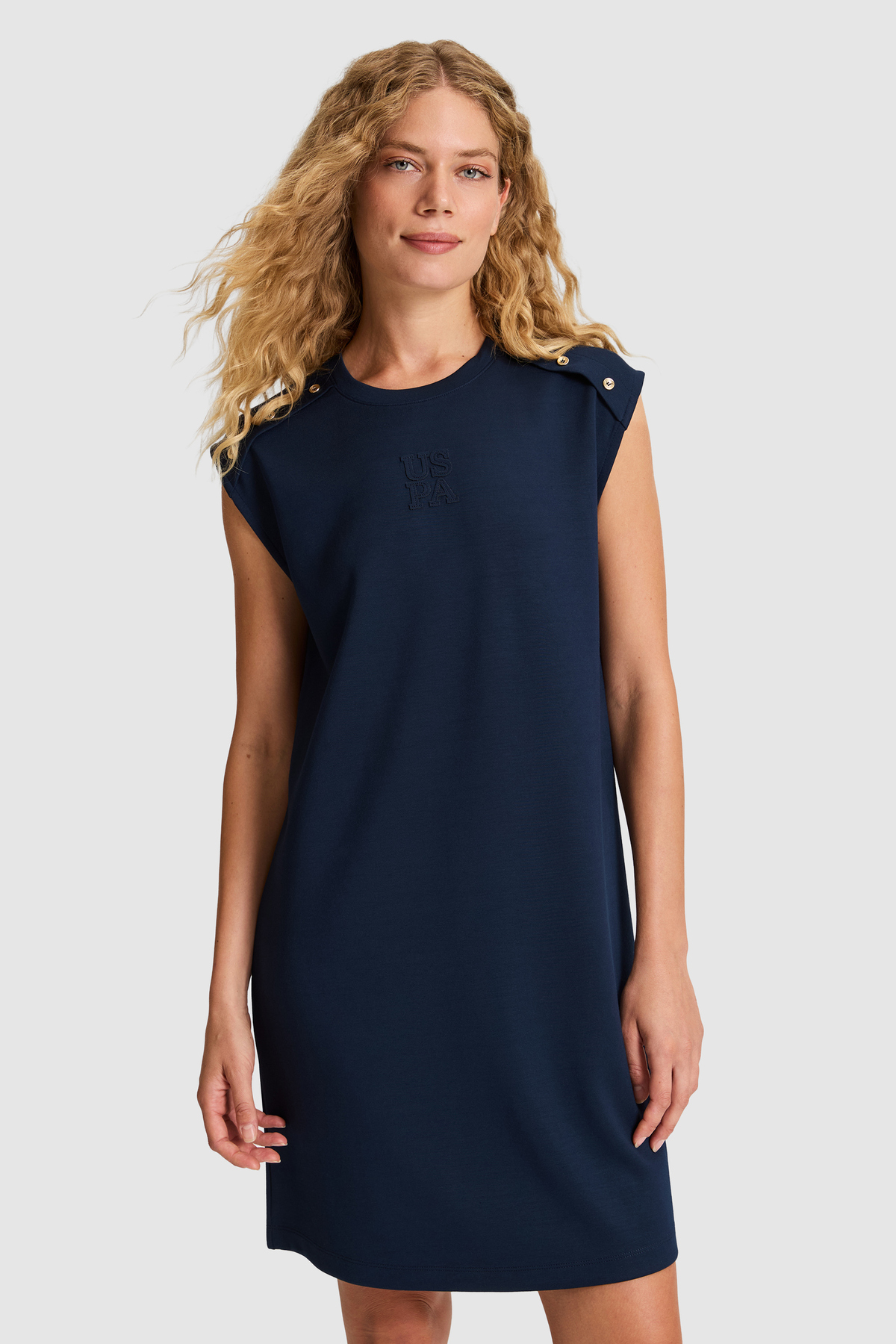 U.S. Polo Assn. Kadın Lacivert Örme Elbise 50323468-VR033 görsel 3
