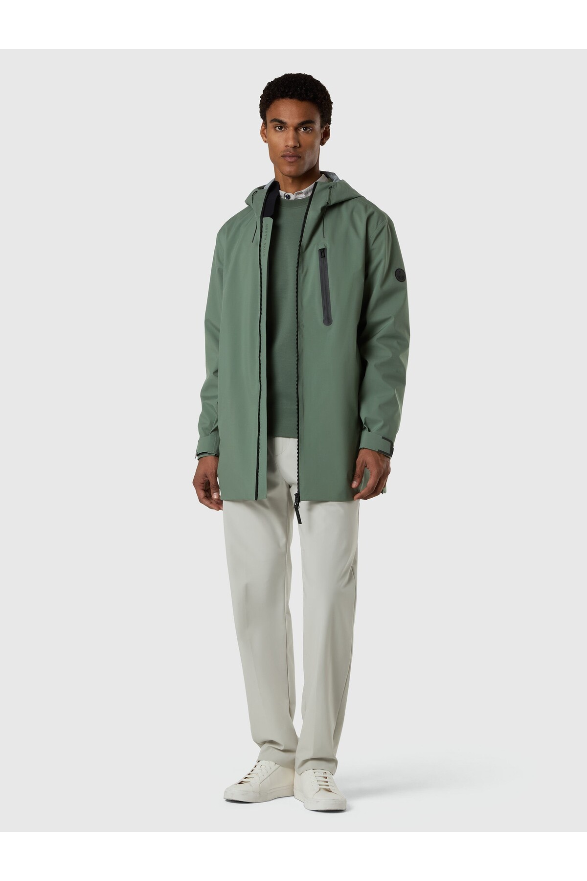 North Tech Regular Fit Commuter 3 Katmanlı Erkek Trençkot — سبز NS0000603408 — تصویر 5 از 8