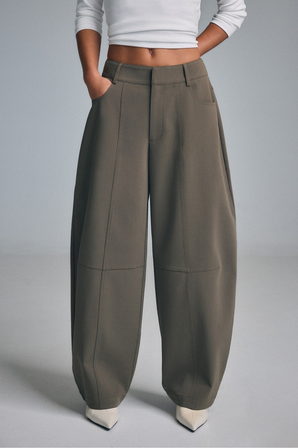 Stradivarius Şık barrel pantolon görsel 3