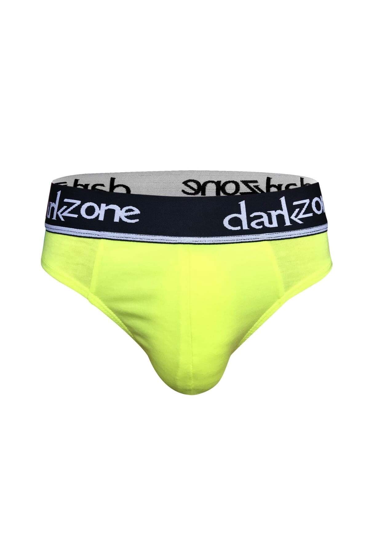 darkzone Erkek Neon Sarı Pamuklu Lastikli Slip Külot görsel 5