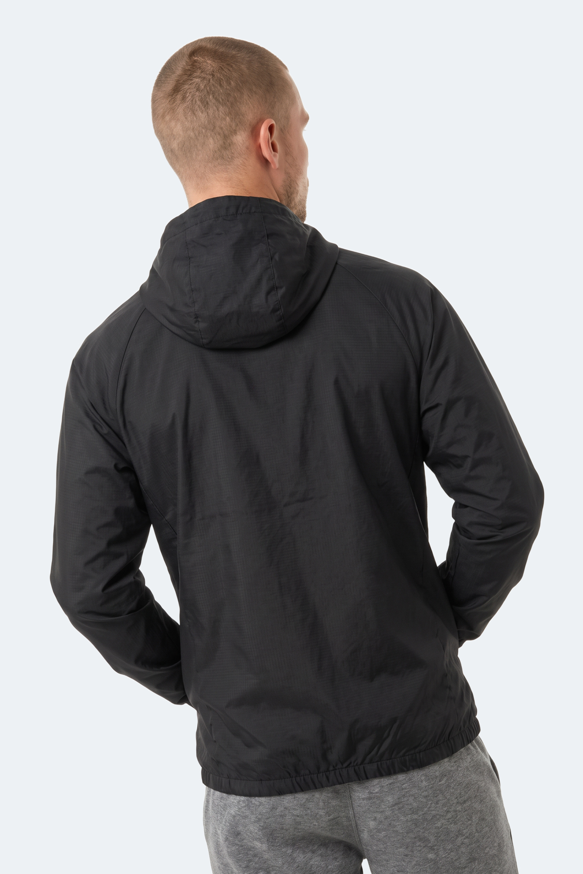 Slazenger REPHAR Erkek Kapüşonlu Fermuarlı Siyah Yağmurluk görsel 7