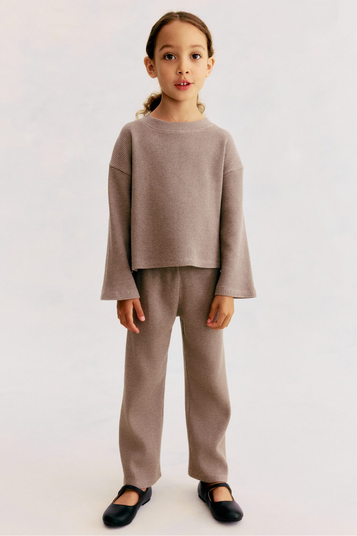 ست بافت‌دار دو تکه نخی و لانه زنبوری اچ اند ام ست تی شرت و شلوارک H&M