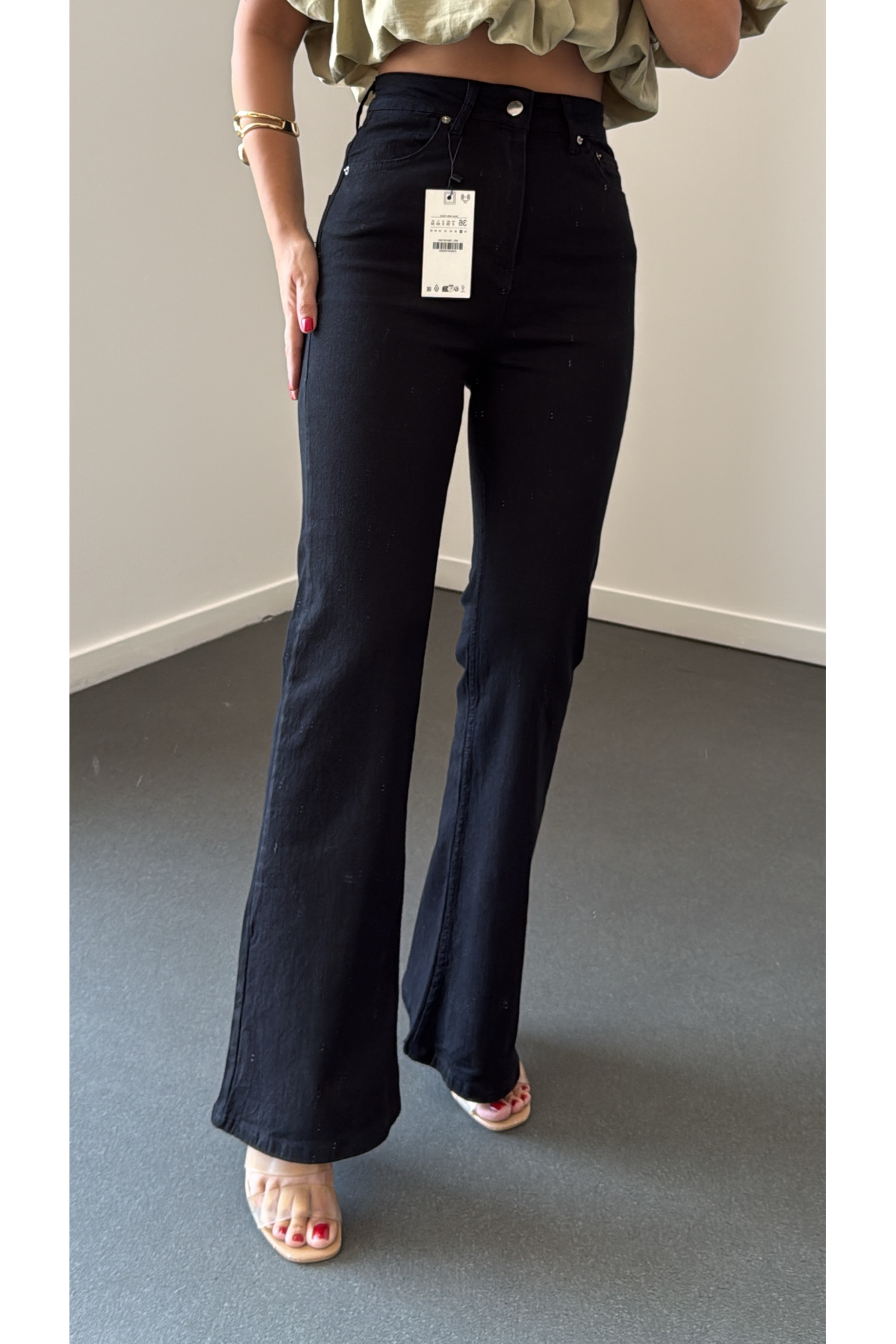 Narferita Nrf Extra Yüksek Bel Full Likralı Flare Jeans