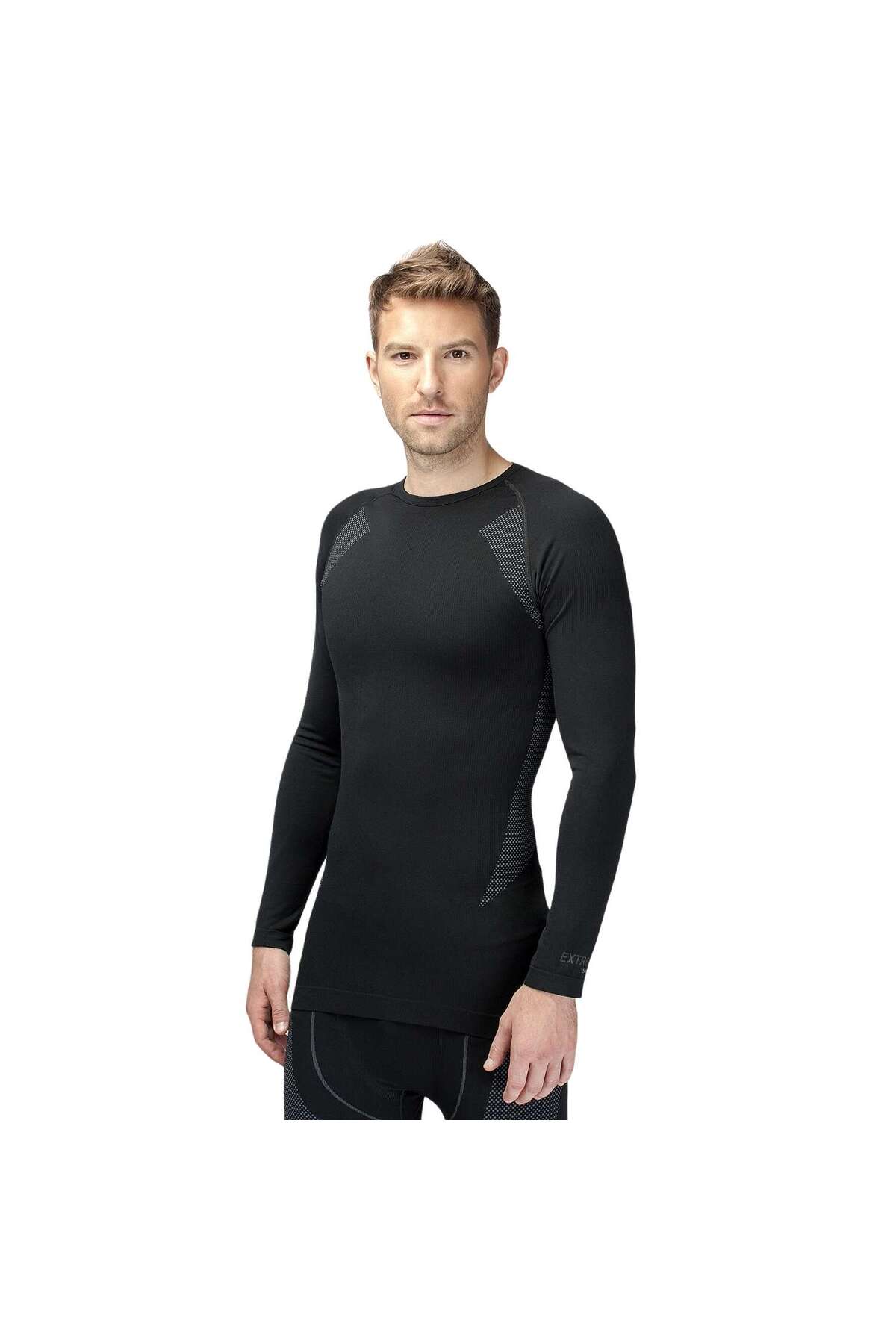 THERMOFORM Erkek Seamless Termal Sweatshirt Siyah
