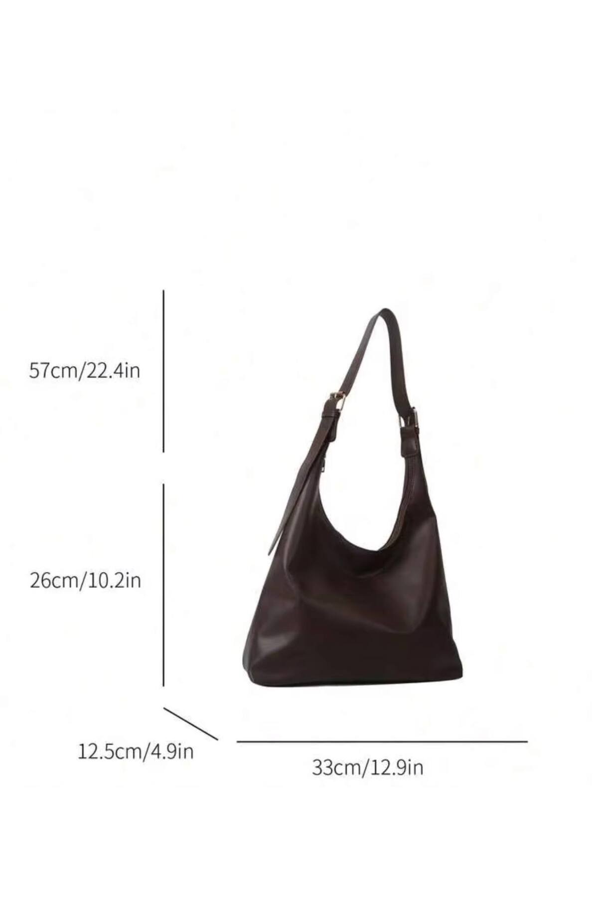 Dark Brown MODA Large Women's Tote Shoulder Bag - Premium Design görünüm 4