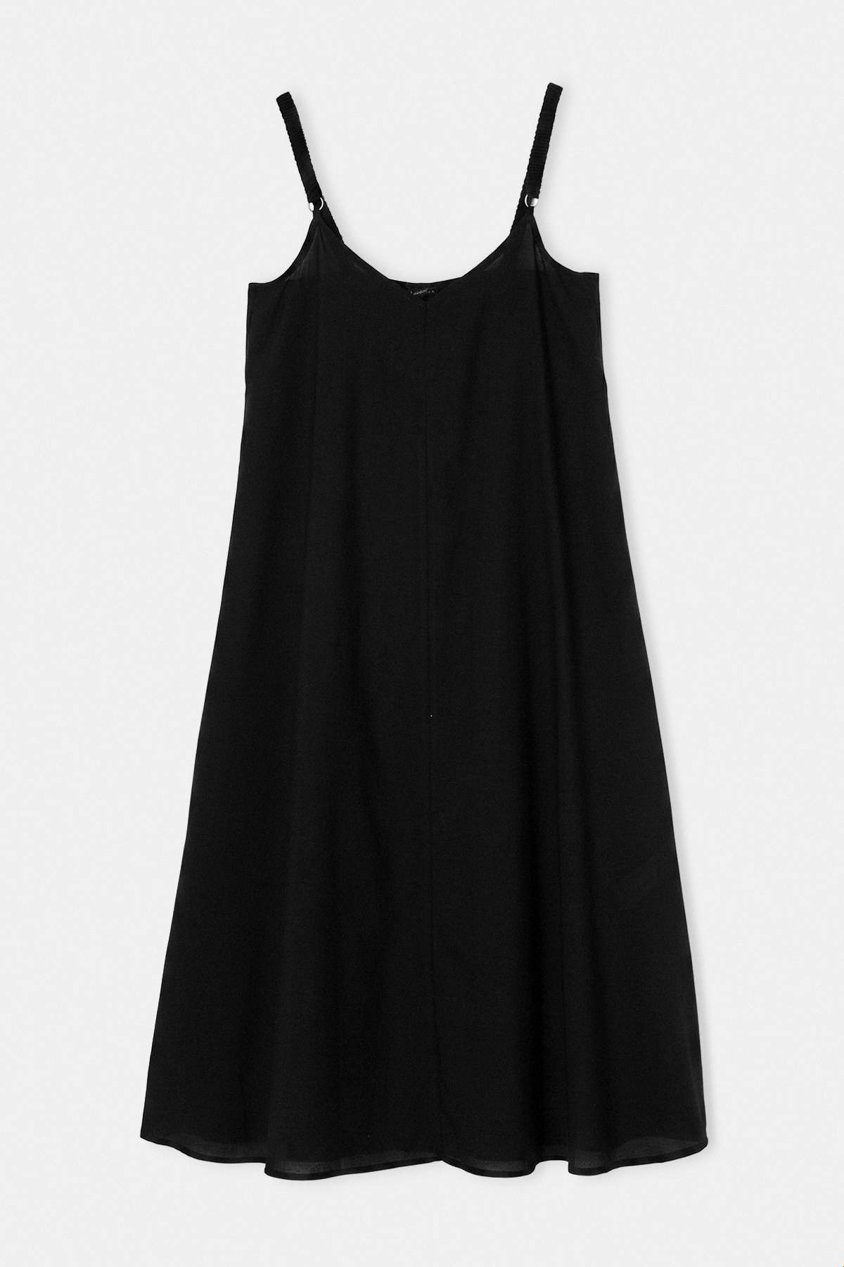 Trendyolmilla Siyah Dokuma Maxi A-Line Plaj Elbisesi TBESS26LE00021