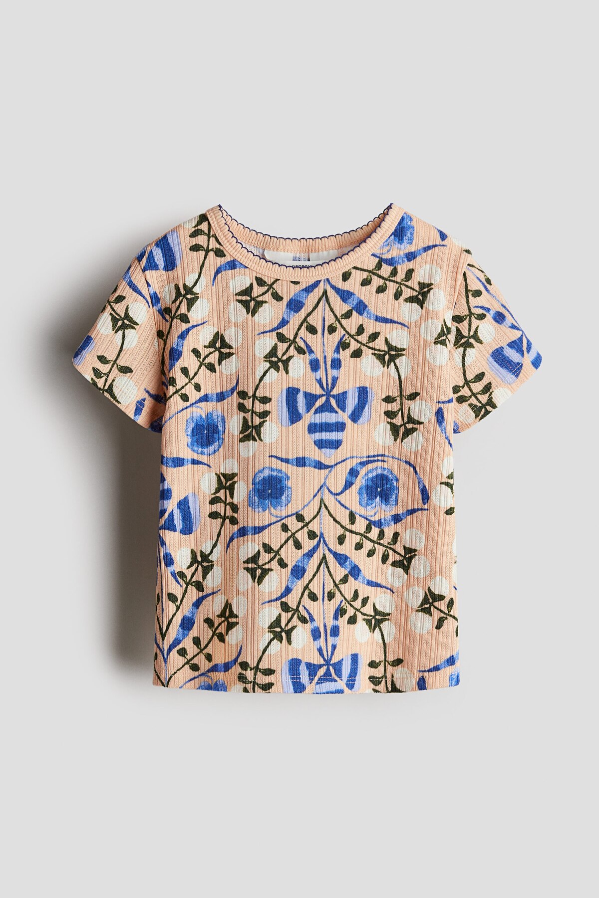 تاپ جرسی طرح‌دار سوراخ‌دار اچ اند ام تی شرت H&M