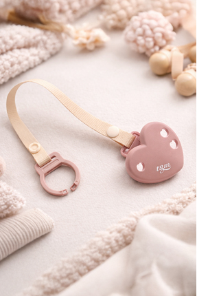 Tgm Baby Kalpli Emzik Askısı ve Diş Kaşıyıcı Askısı ( Taşıma Kablı ) Coral Pink