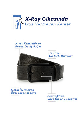 Kiğılı X-Ray Cihazında Ötmeyen Metal İçermeyen Özel Tokalı Havalimanı Kemeri