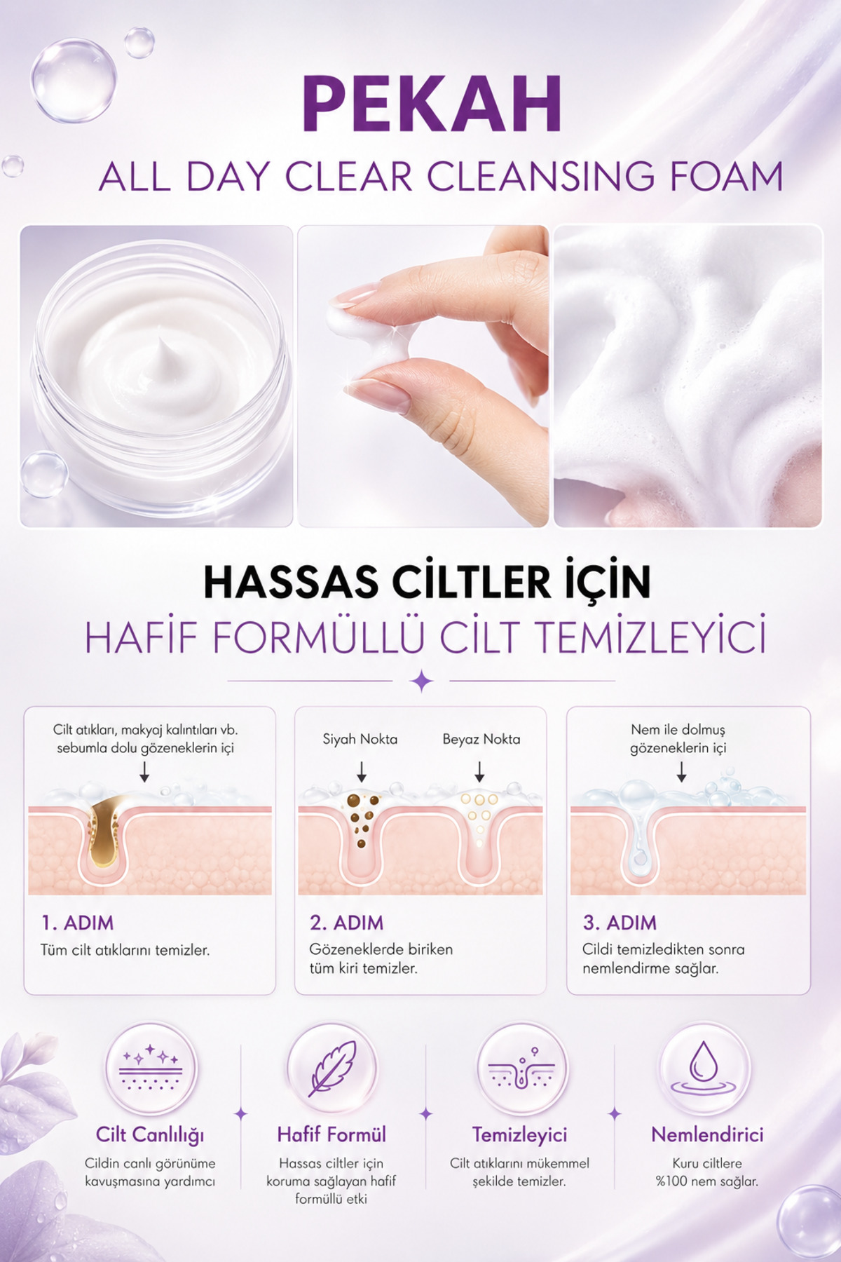 Cildi Kurutmadan Temizleyen Köpük – Meyve Ekstreleri & Bitkisel Özlerle Aydınlatıcı Bakım 120ml — 8809511764645 — تصویر 2 از 3