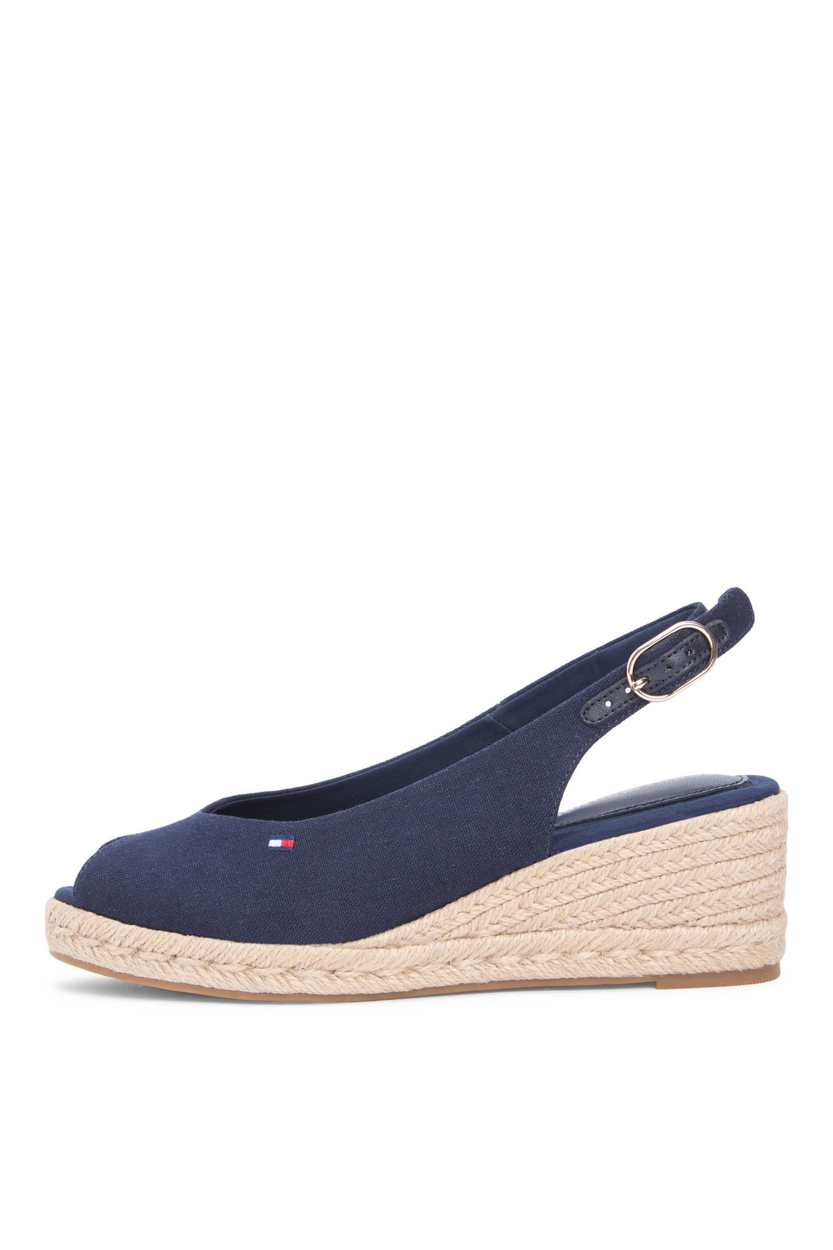 Tommy Hilfiger Lacivert Kadın Dolgu Topuk Ayakkabı FW0FW09228DW6 görsel 4