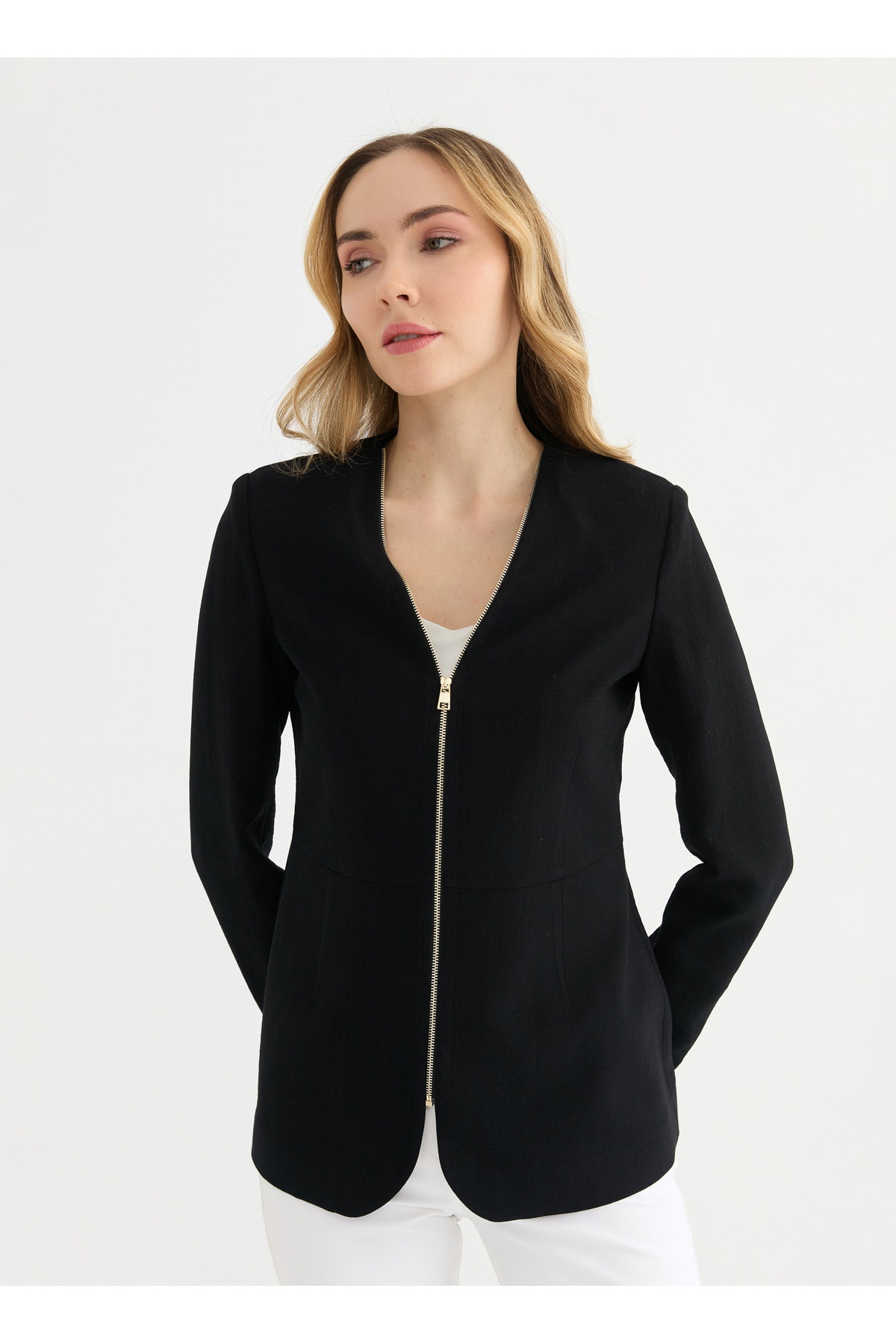 Selen Siyah Kadın Ceket 26YSL1619 görsel 2