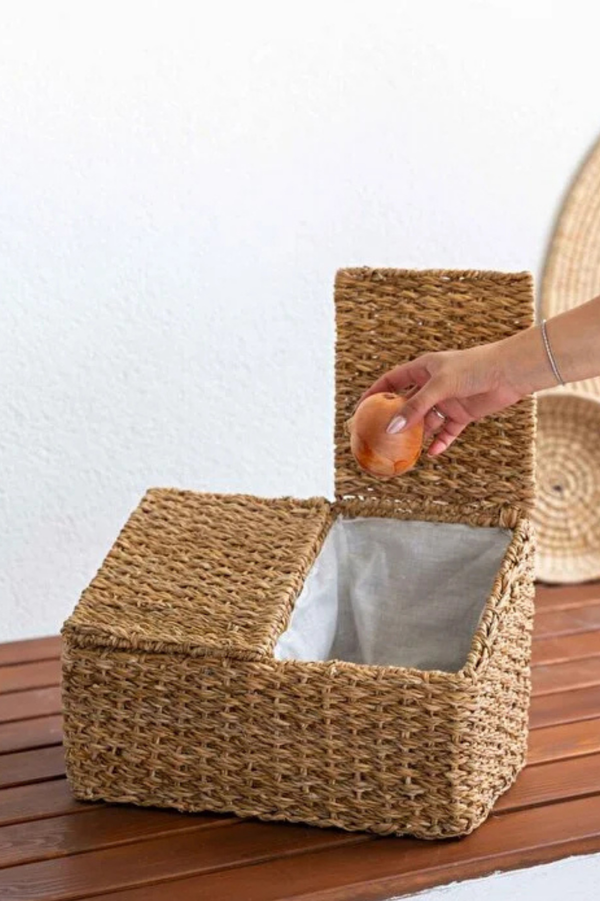 Wicker 2 Compartment Inner Protected Potato&Fry Basket/basket