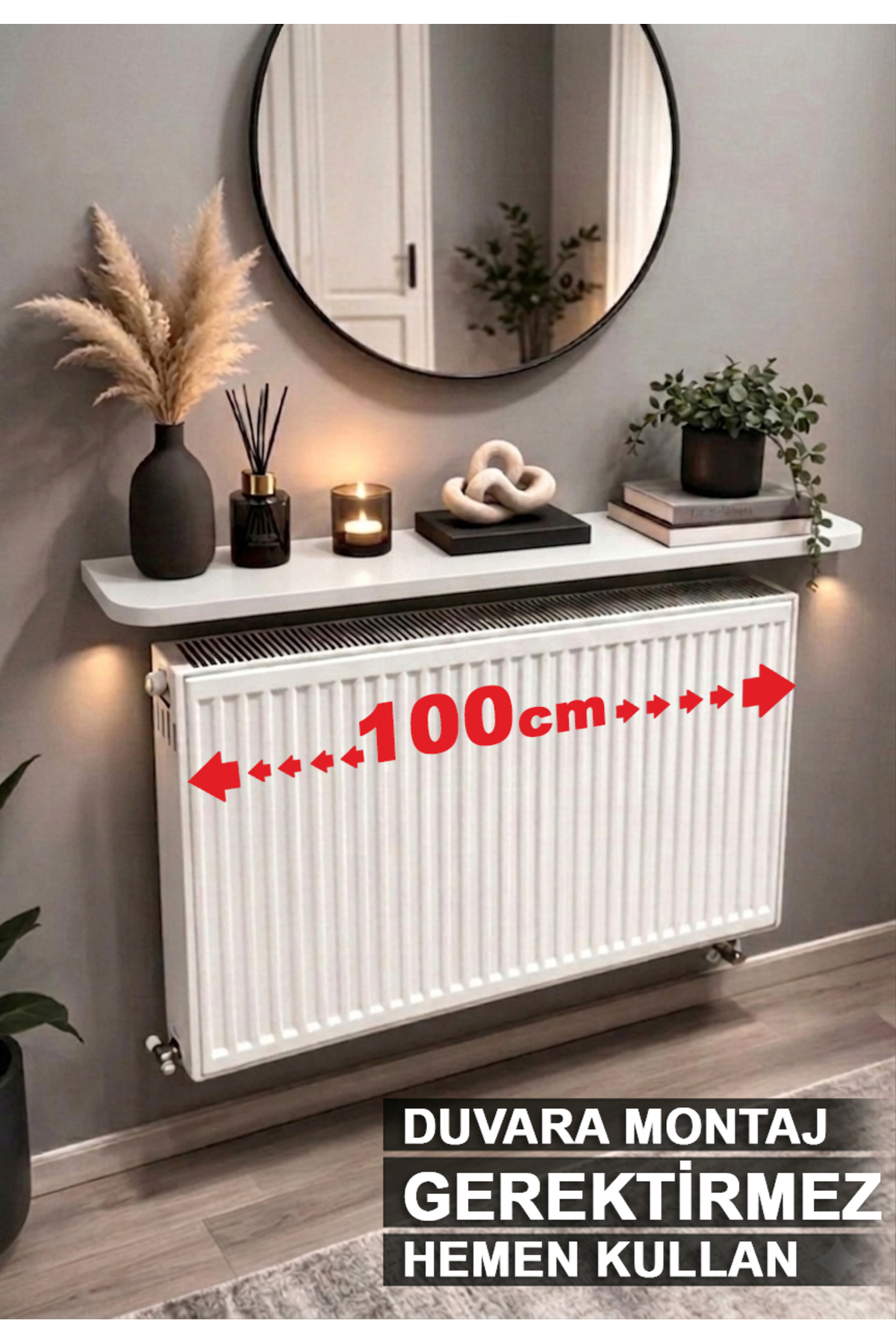 Honeycomb Top Shelf Unassembled Dresuar Heating Core Shelf White 100 cm