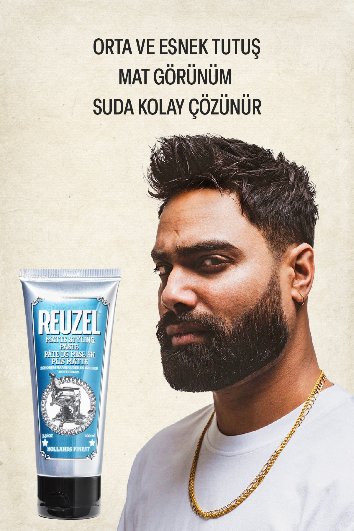 Reuzel Matte Styling Paste Orta Tutucu Mat Krem Wax 100 ml