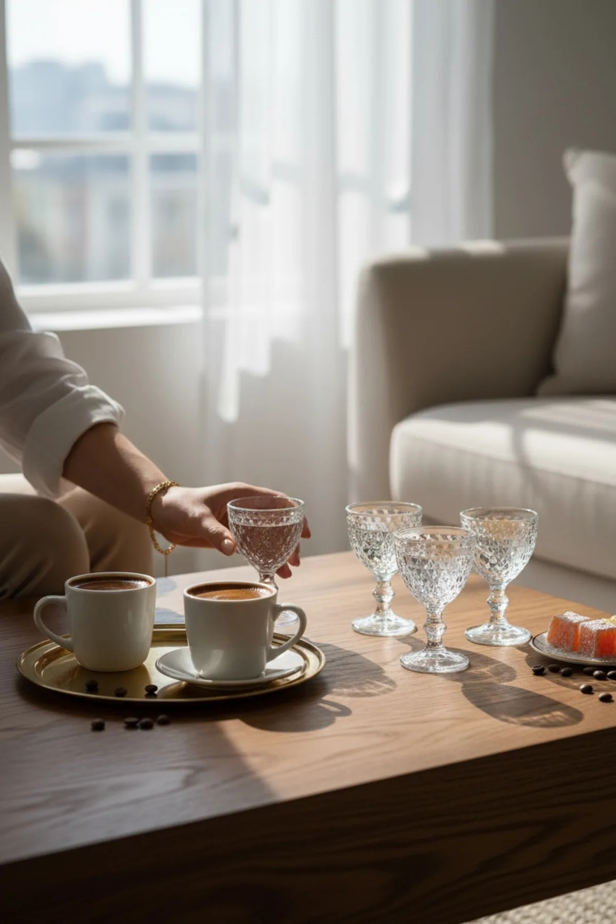 Kristal 64 ML Kahve Yanı Cam Bardak – Şık Sunumluk