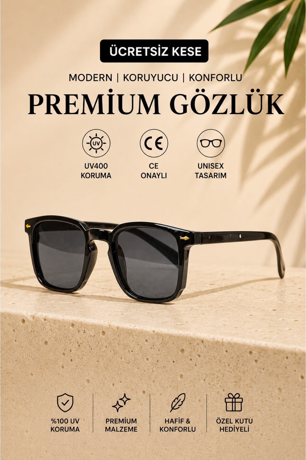 WATCHOFROYAL LORRAINE SİYAH UNISEX GÜNEŞ GÖZLÜĞÜ