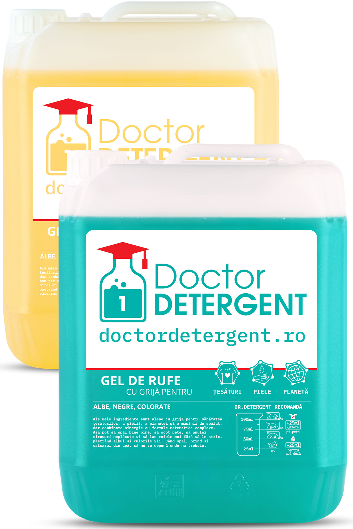 Doctor Detergent 5L Mare Cristalină + 5L Tei Înflorit (Perfect pentru familie)