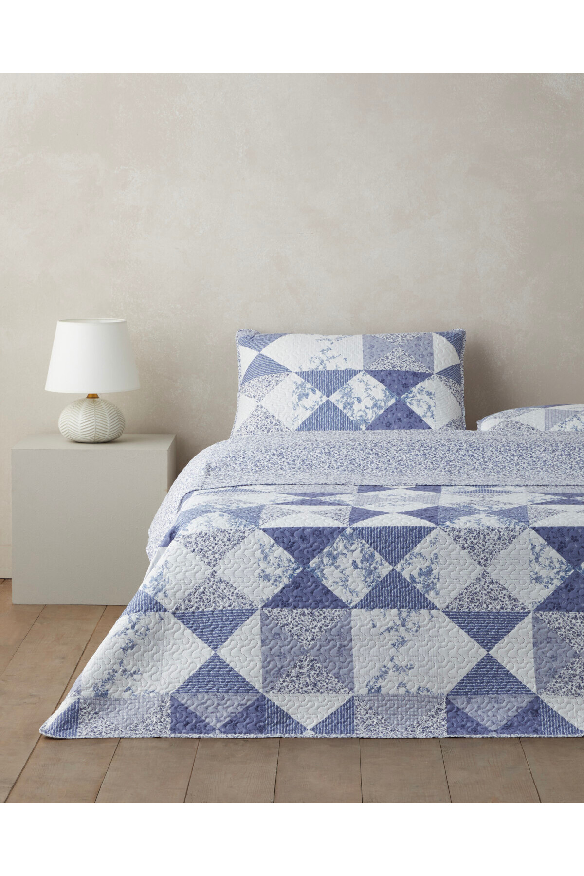 Mosa Blu Tek Kişilik Yatak Örtüsü Takımı 160x220 cm Lacivert
