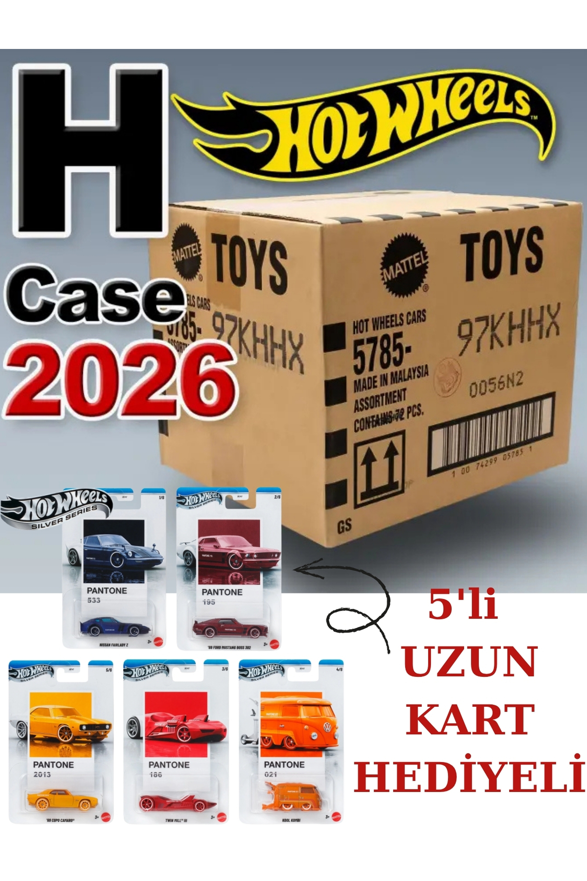 HOT WHEELS 2026 H Case 72'li Açılmamış Tek Bant Kapalı Koli Set-5