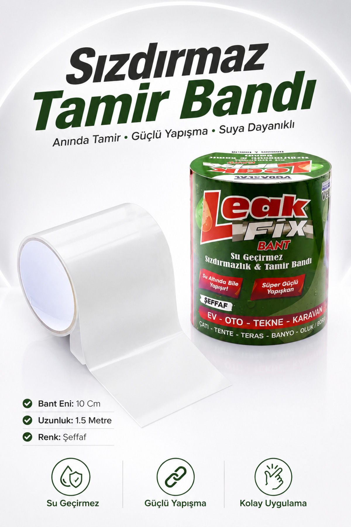 Repair Tape Transparent Waterproof Waterproof Sealed Tape 10 Cm X 1.5 Meters