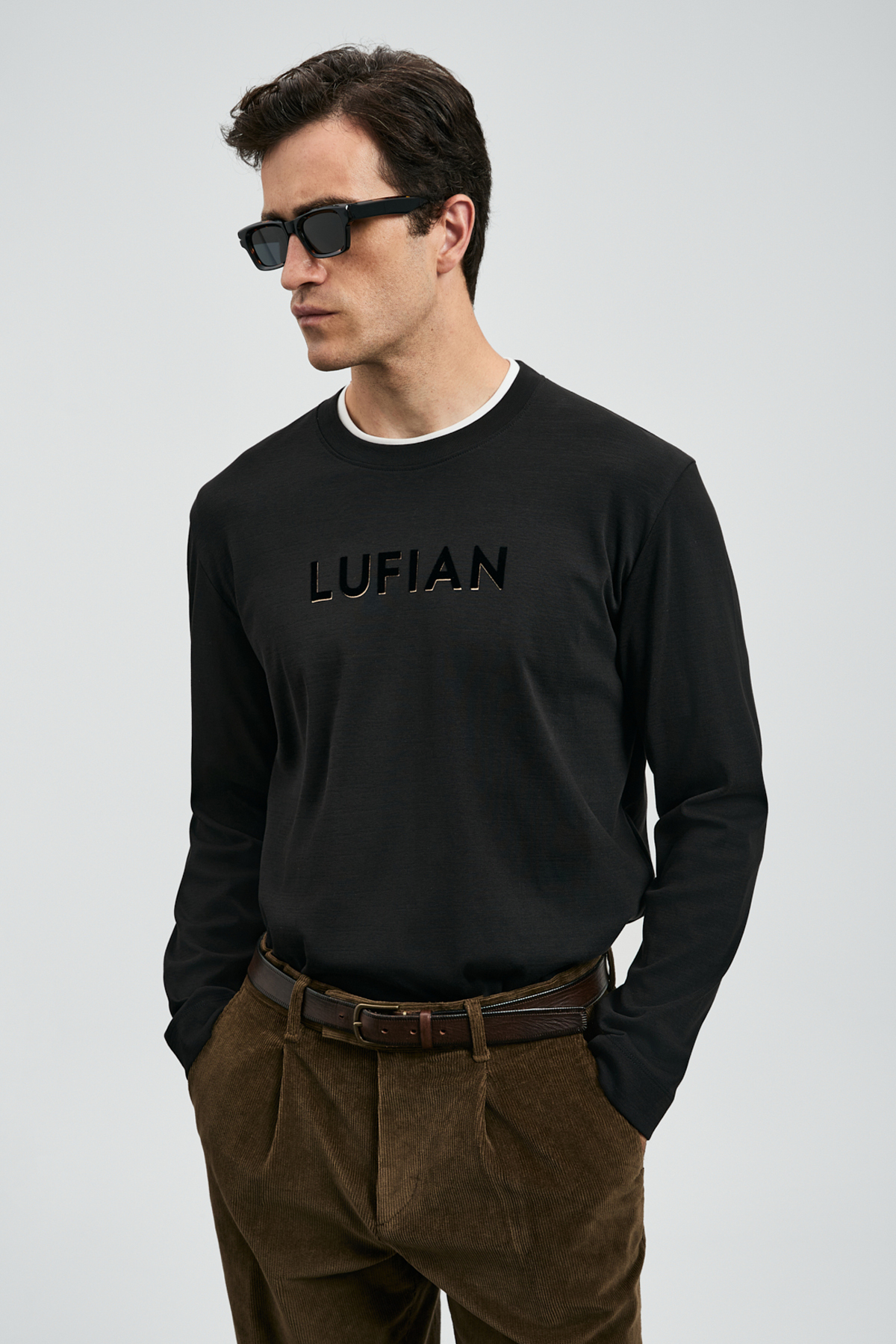 Lufian 112020057 Sara Erkek Sweatshirt SİYAH görsel 5