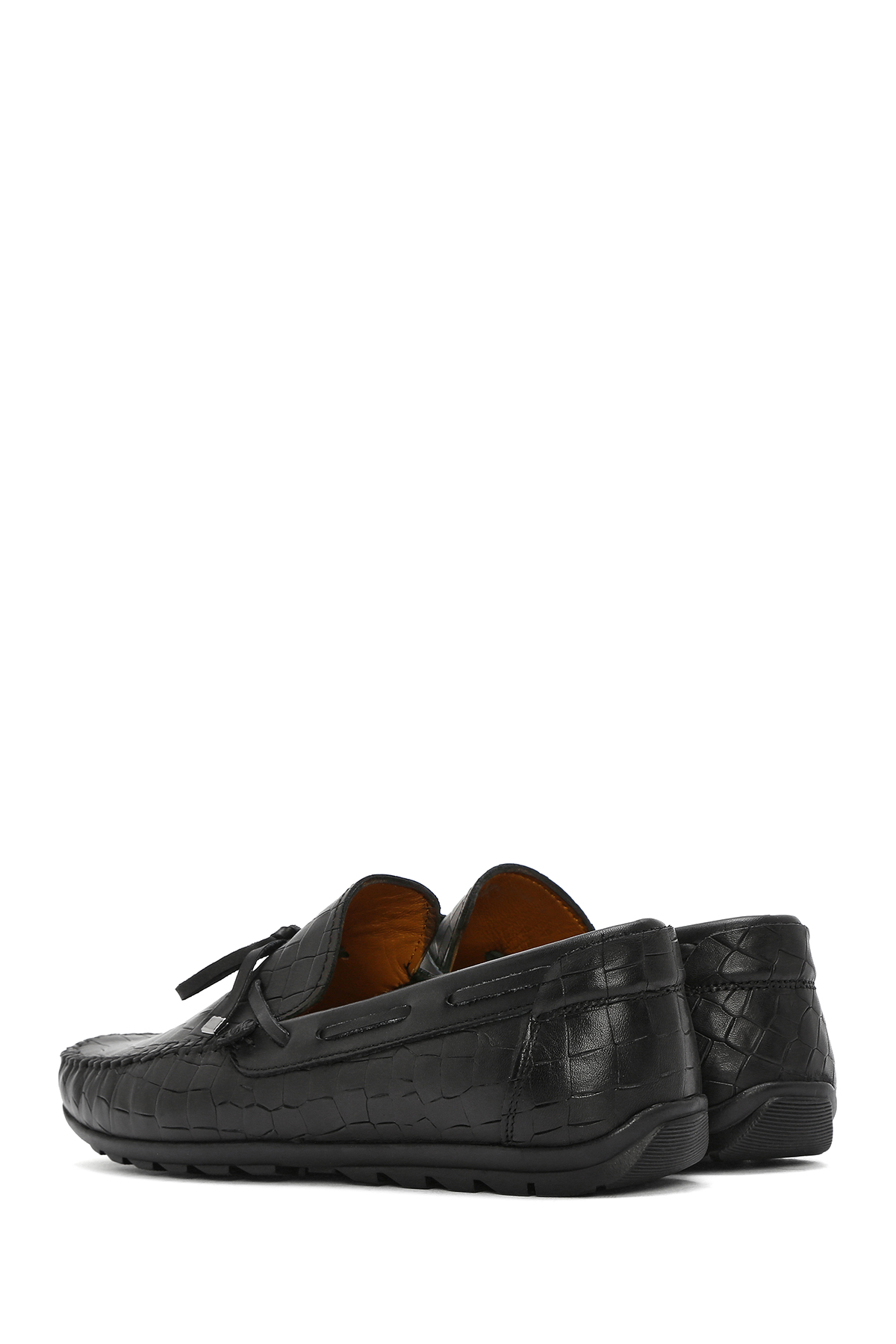 Derimod Erkek Siyah Kroko Deri Loafer 26SFD7544E3 görsel 6