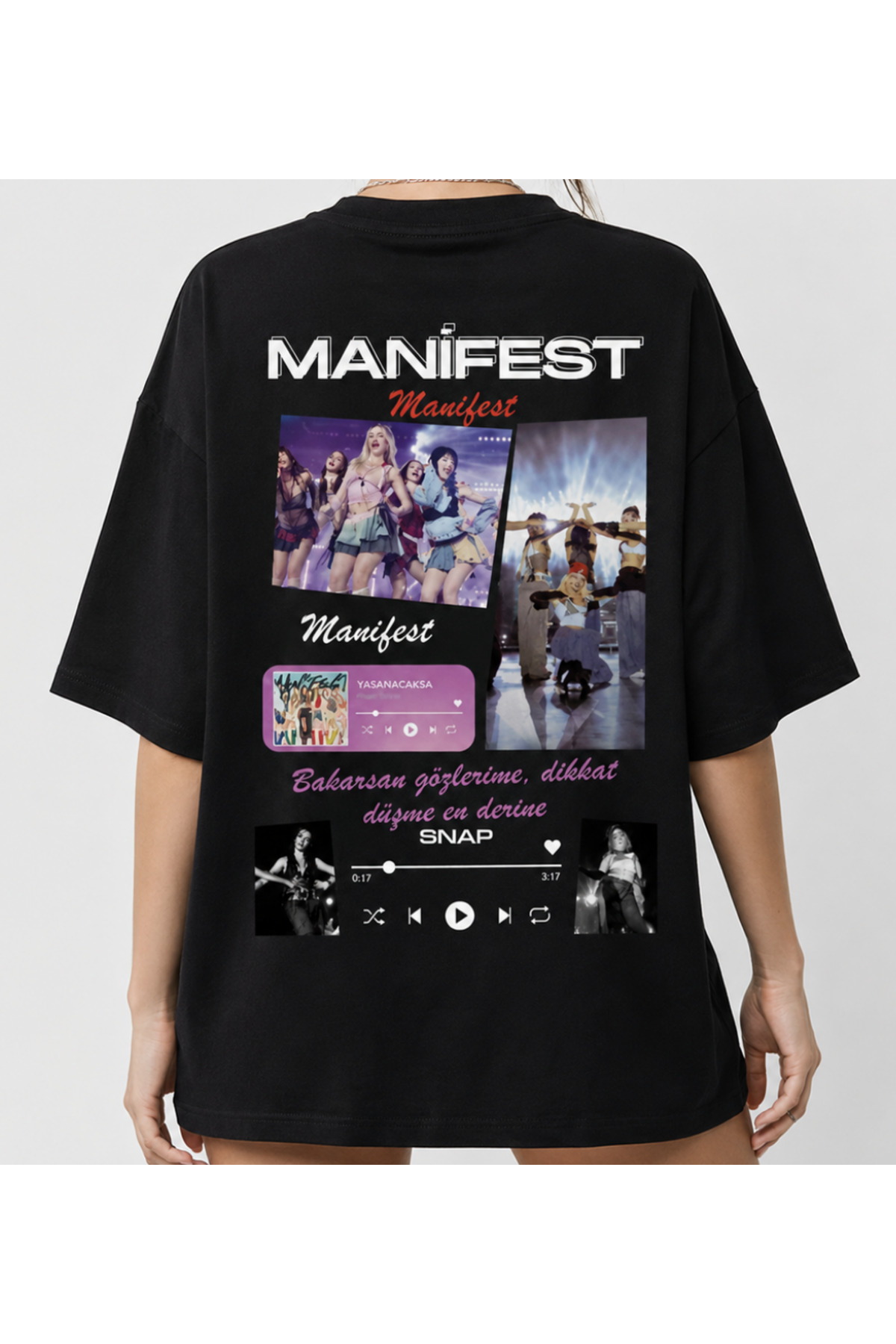 shidumanlar  Oversize Unisex /Bay Geniş Kalıp Manifest/Snap Özel Tasarım Baskılı Pamuklu Penye T-shirt tişört tshirt