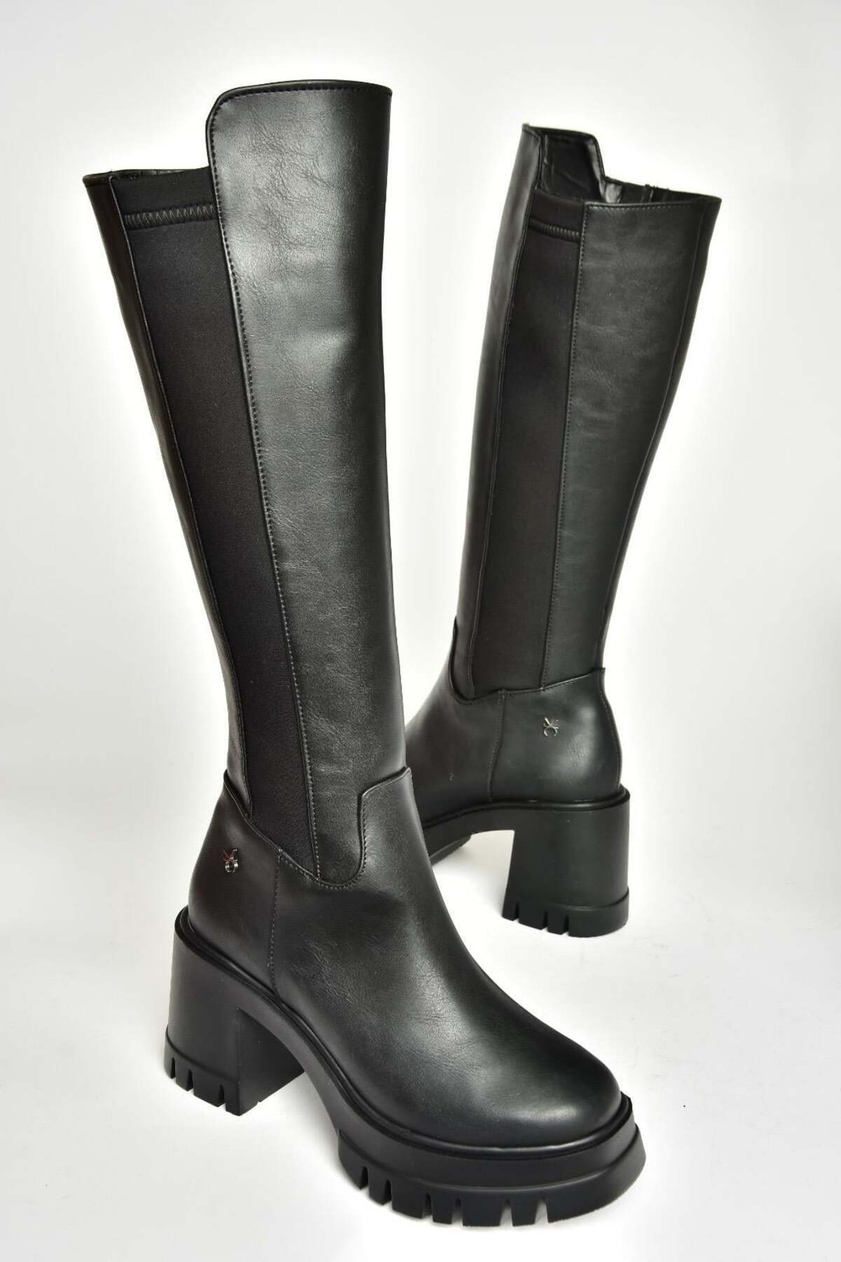Fox Shoes T973390009 Siyah Kalın Topuklu Kadın Çizme görsel 8